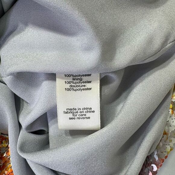 Ronny Kobo Eden Lined One Shoulder Sequin Ruched Mini Dress Multicolor Size XS - Picture 10 of 11